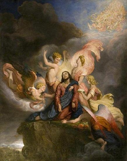 George Hayter The Angels Ministering to Christ, painted in 1849 France oil painting art